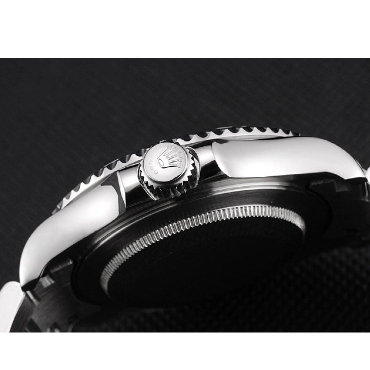 Aaa replica watch And Stainless Dial Bracelet Yacht-Master Black Swiss Case Rolex Steel 0815